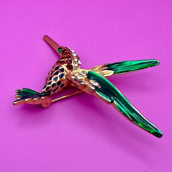Jeweled hummingbird pin - Picture 3 of 8